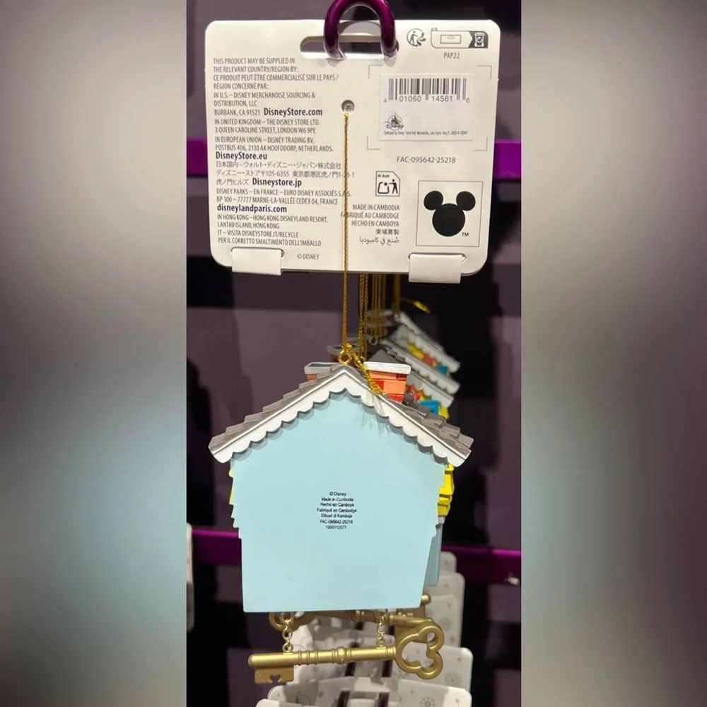 Disney Parks 2026 Mickey House New Home Key Flat Christmas Ornament NEW